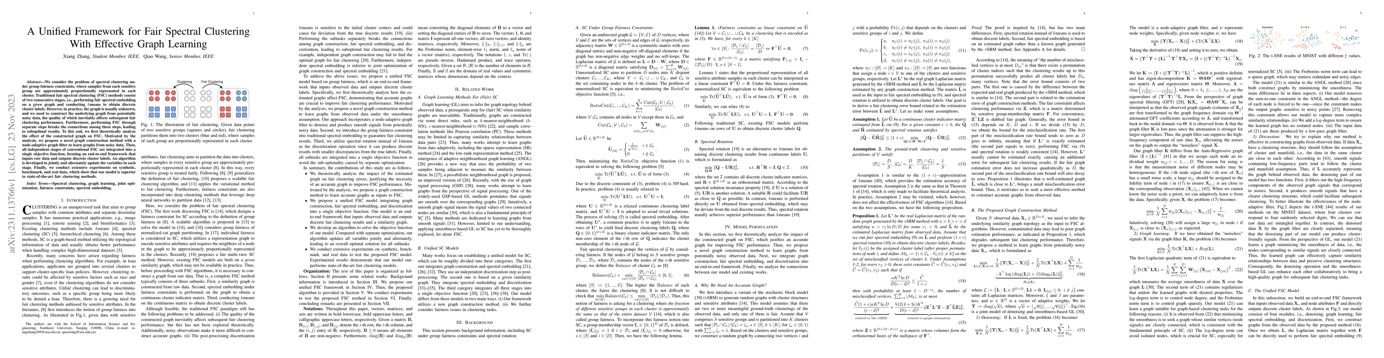 Thumbnail for A Unified Framework for Fair Spectral Clustering With Effective Graph
  Learning