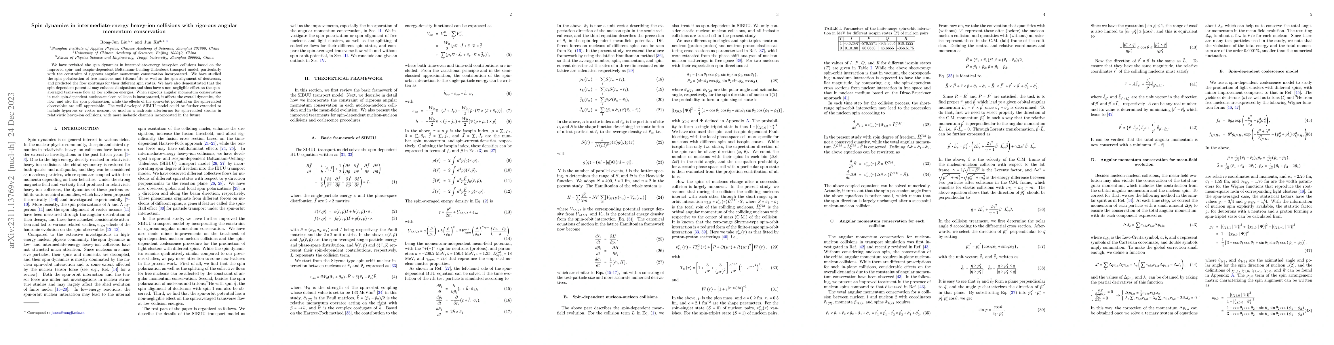 Thumbnail for Spin dynamics in intermediate-energy heavy-ion collisions with rigorous
  angular momentum conservation