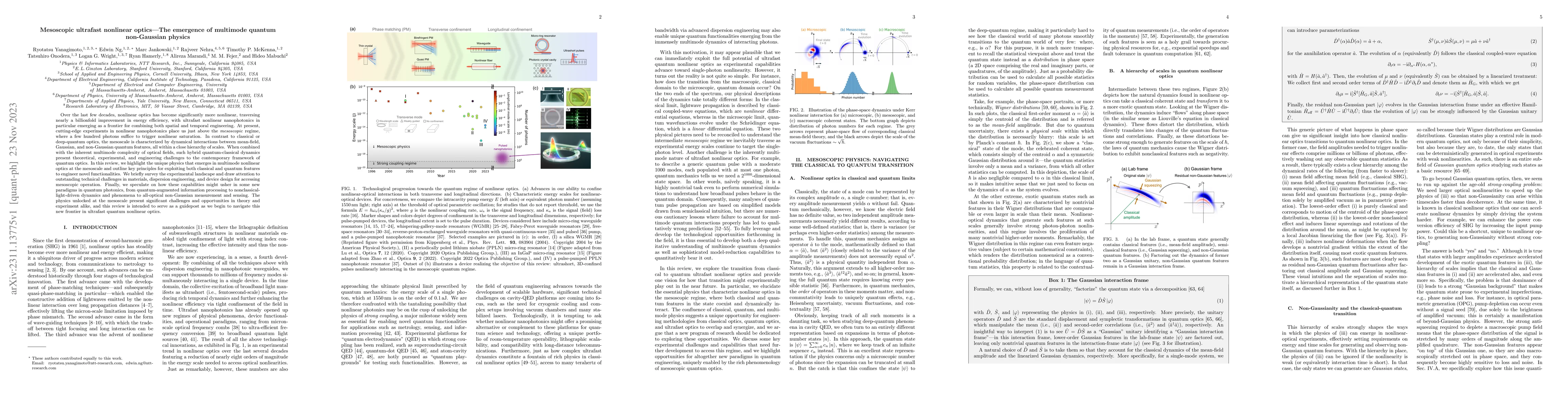 Thumbnail for Mesoscopic ultrafast nonlinear optics -- The emergence of multimode
  quantum non-Gaussian physics