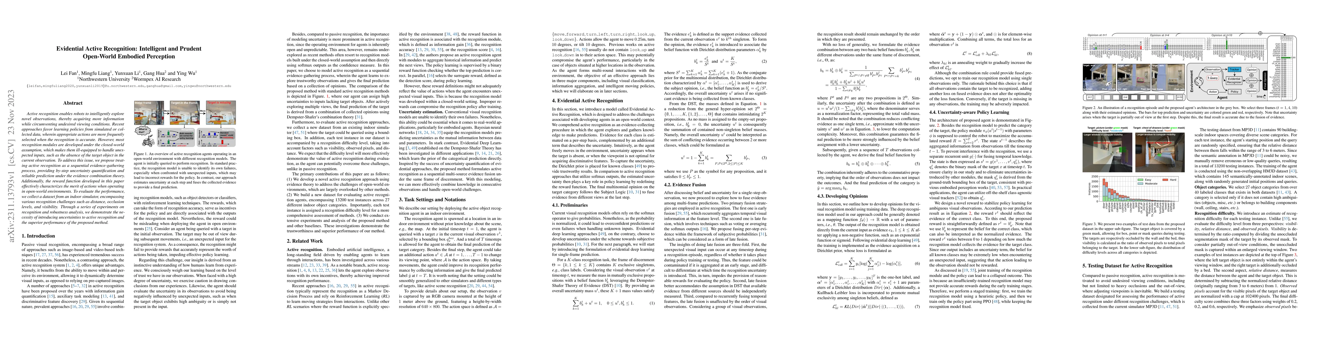 Thumbnail for Evidential Active Recognition: Intelligent and Prudent Open-World
  Embodied Perception