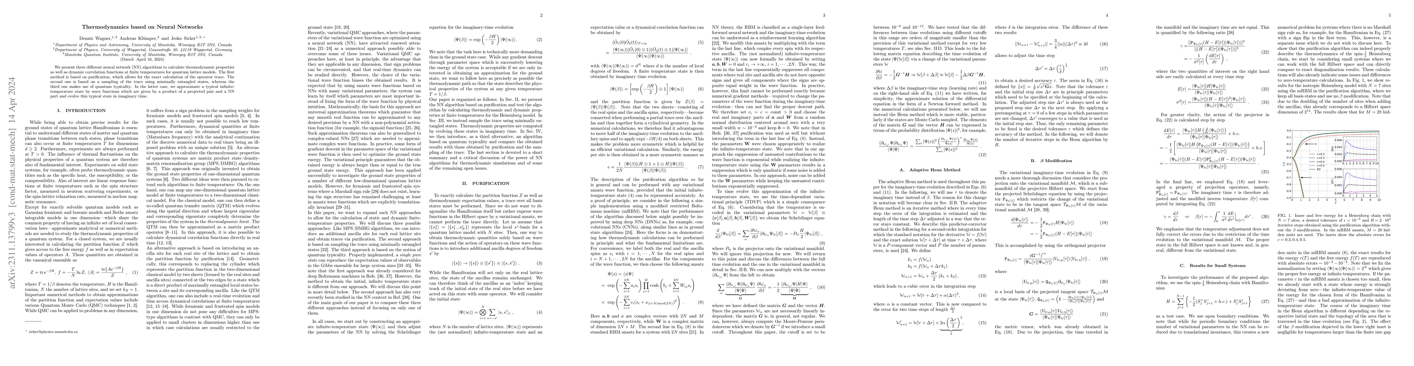 Thumbnail for Thermodynamics based on Neural Networks