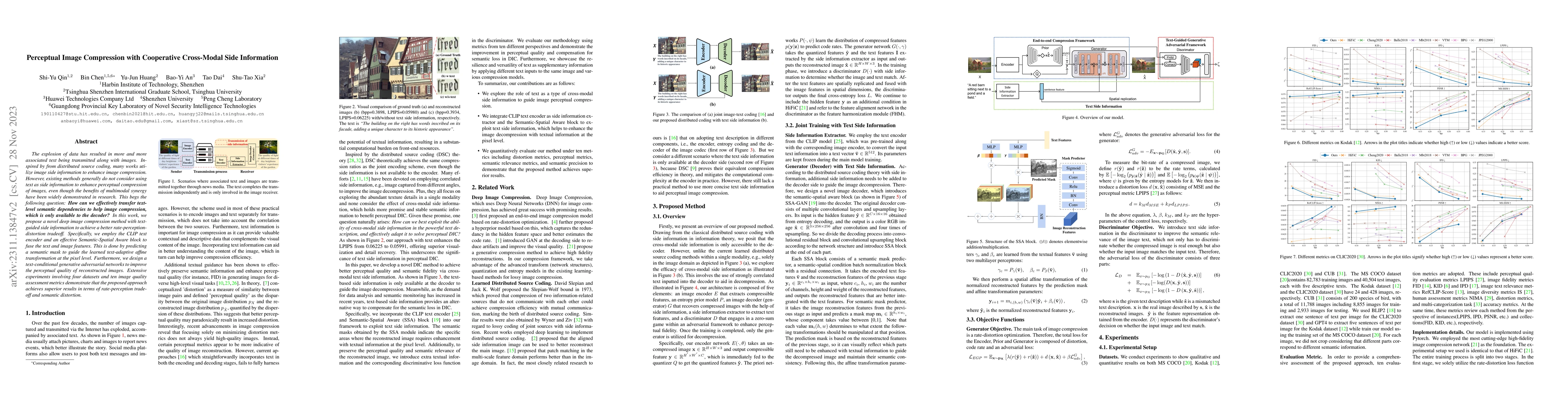 Thumbnail for Perceptual Image Compression with Cooperative Cross-Modal Side
  Information