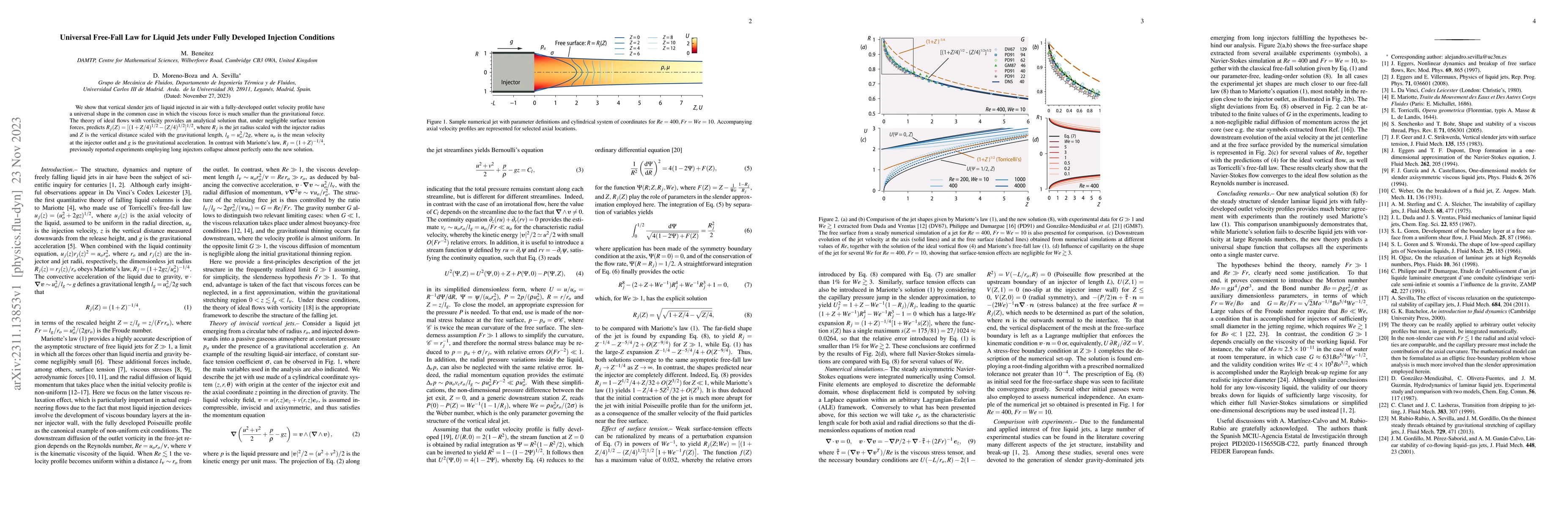 Thumbnail for Universal Free-Fall Law for Liquid Jets under Fully Developed Injection
  Conditions