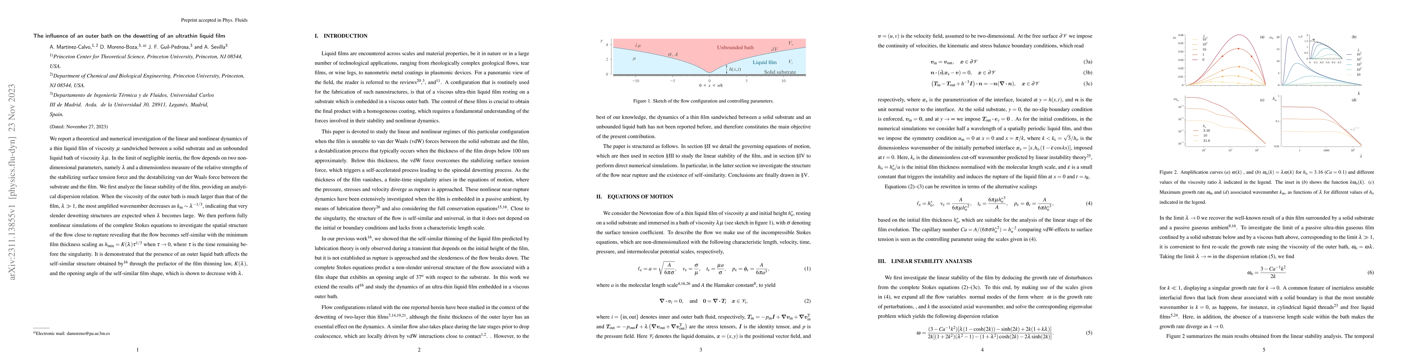 Thumbnail for The influence of an outer bath on the dewetting of an ultrathin liquid
  film