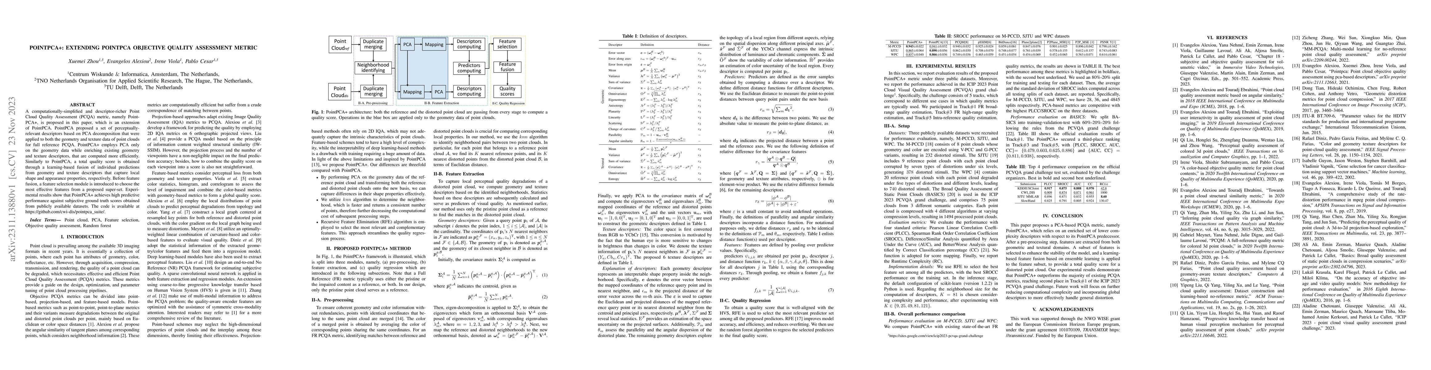 Thumbnail for PointPCA+: Extending PointPCA objective quality assessment metric