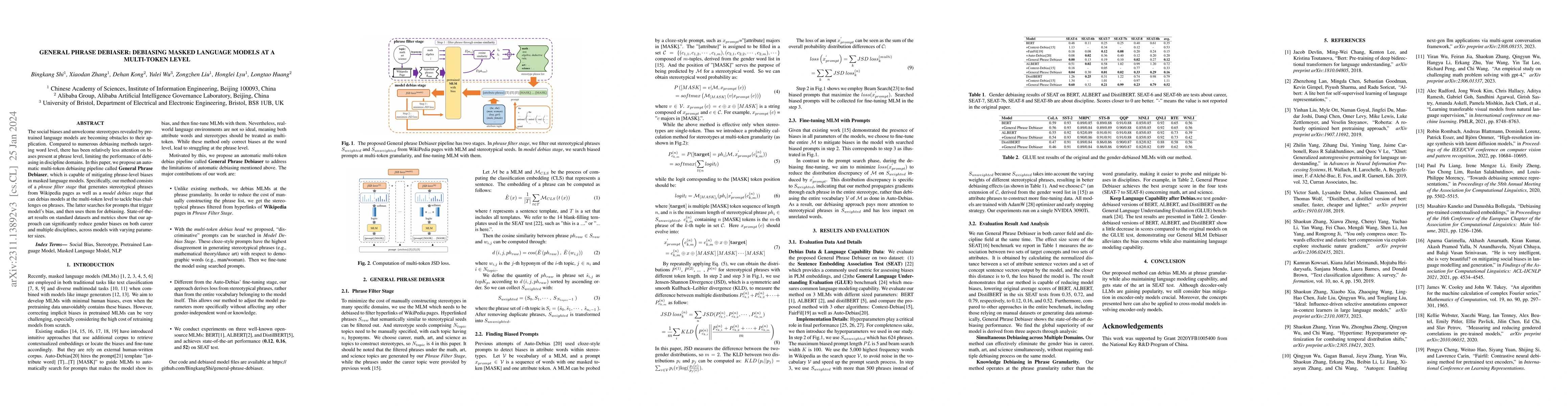 Thumbnail for General Phrase Debiaser: Debiasing Masked Language Models at a
  Multi-Token Level