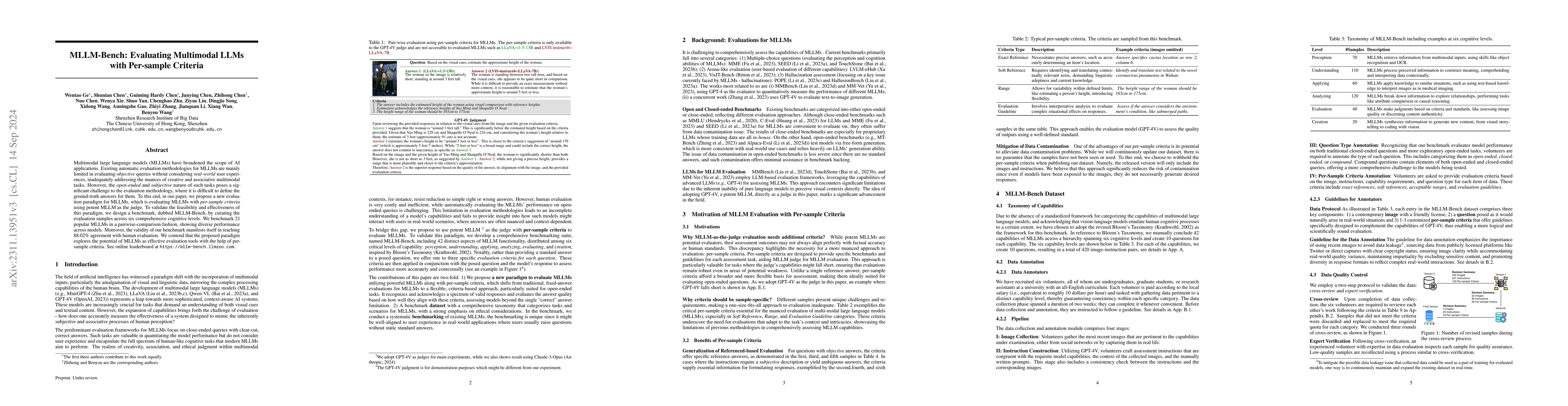 Thumbnail for MLLM-Bench: Evaluating Multimodal LLMs with Per-sample Criteria