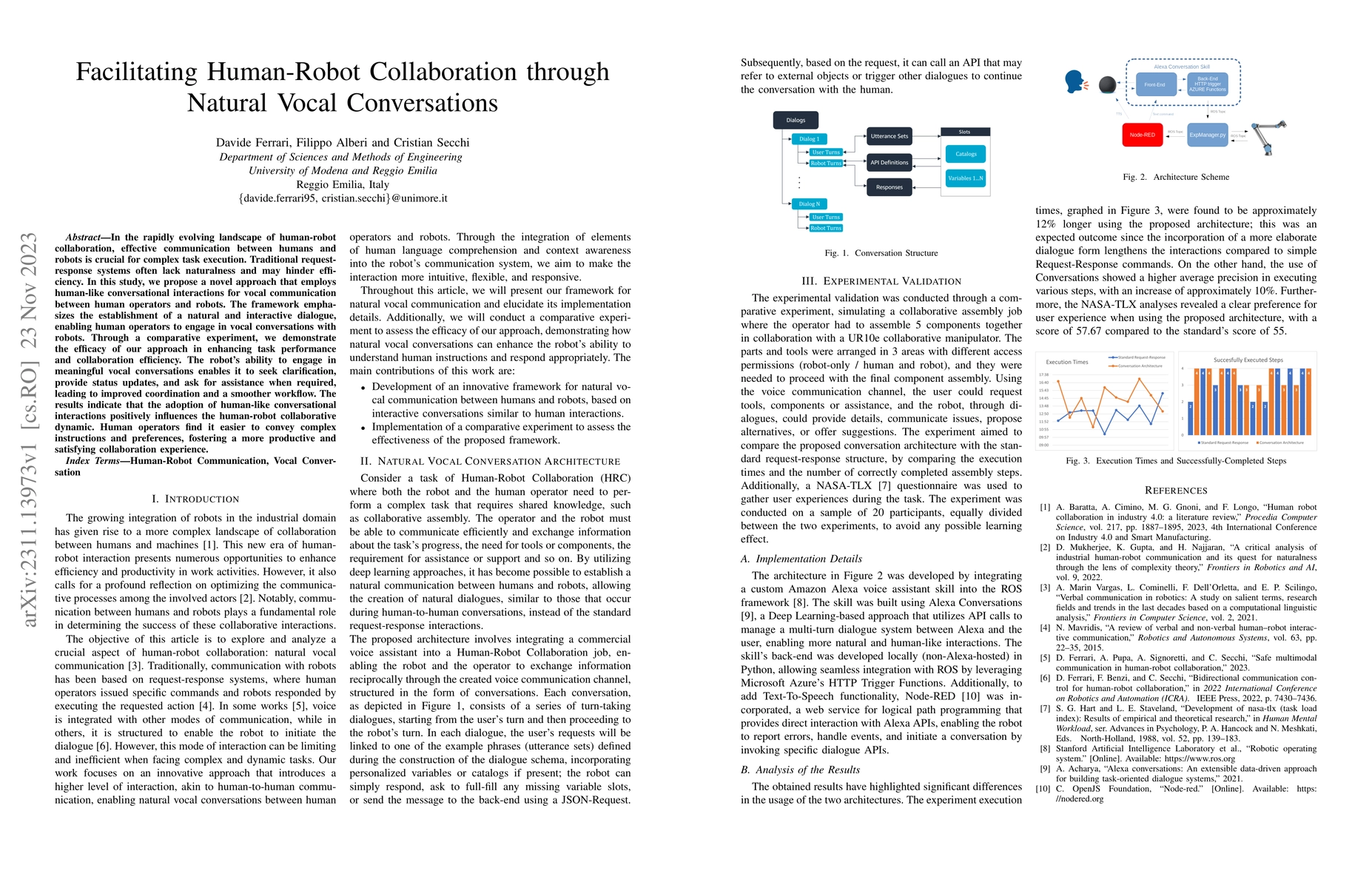 Thumbnail for Facilitating Human-Robot Collaboration through Natural Vocal
  Conversations