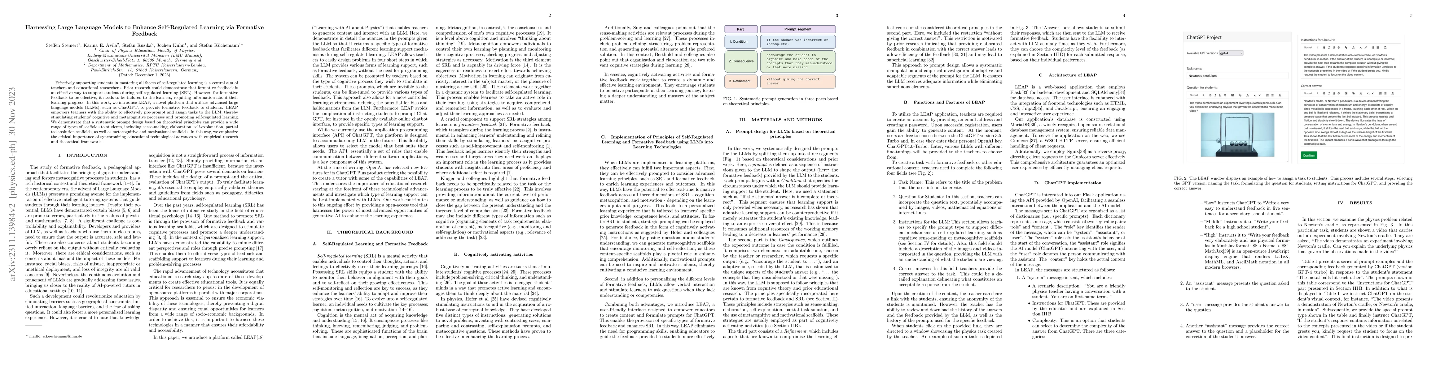 Thumbnail for Harnessing Large Language Models to Enhance Self-Regulated Learning via
  Formative Feedback