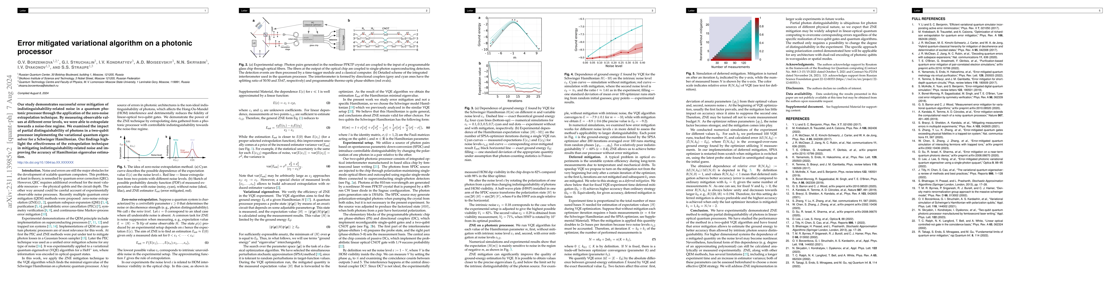 Thumbnail for Error mitigated variational algorithm on a photonic processor