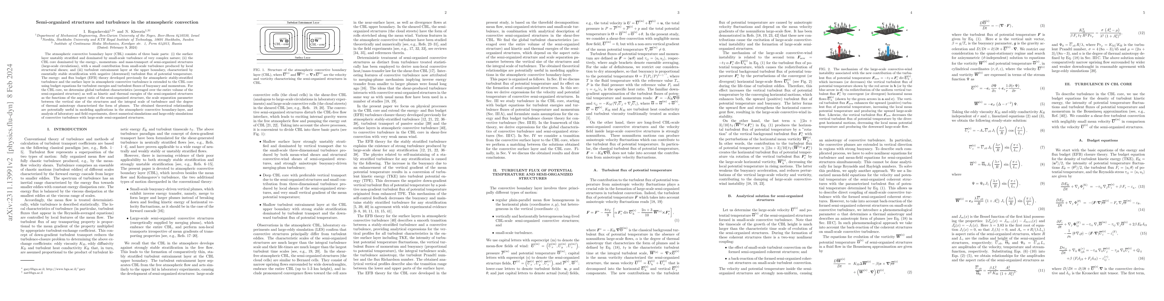Thumbnail for Semi-organized structures and turbulence in the atmospheric convection