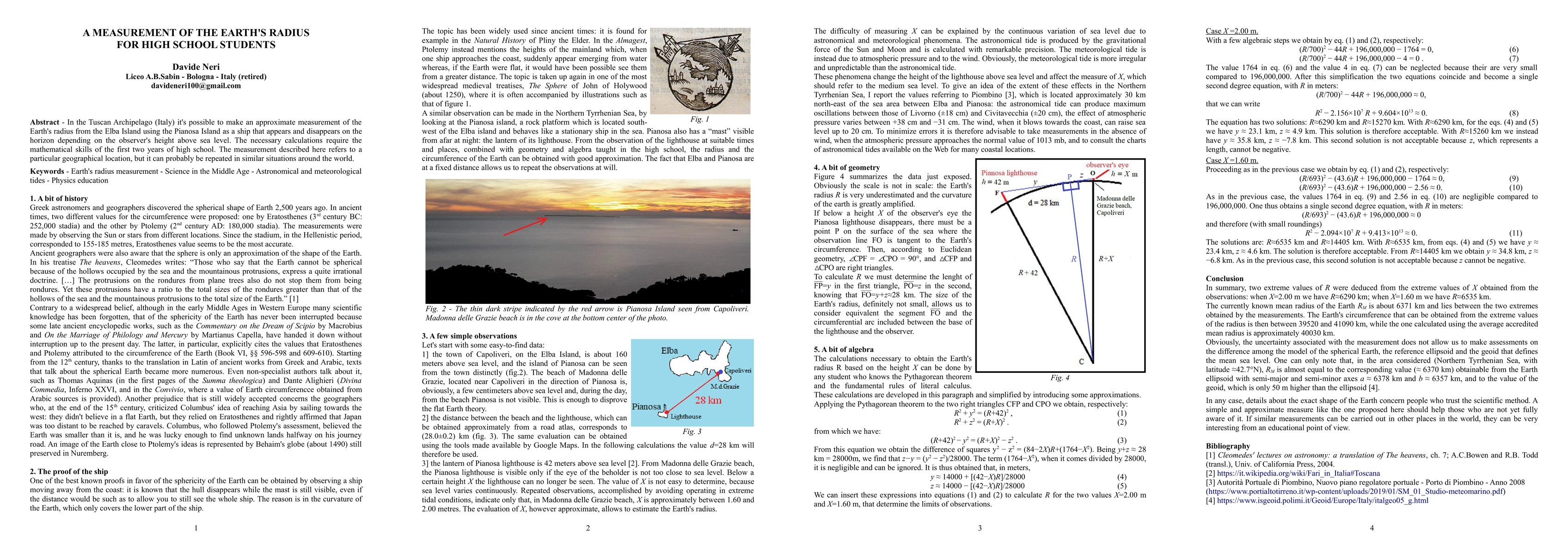 Thumbnail for A measurement of the Earth's radius for high school students