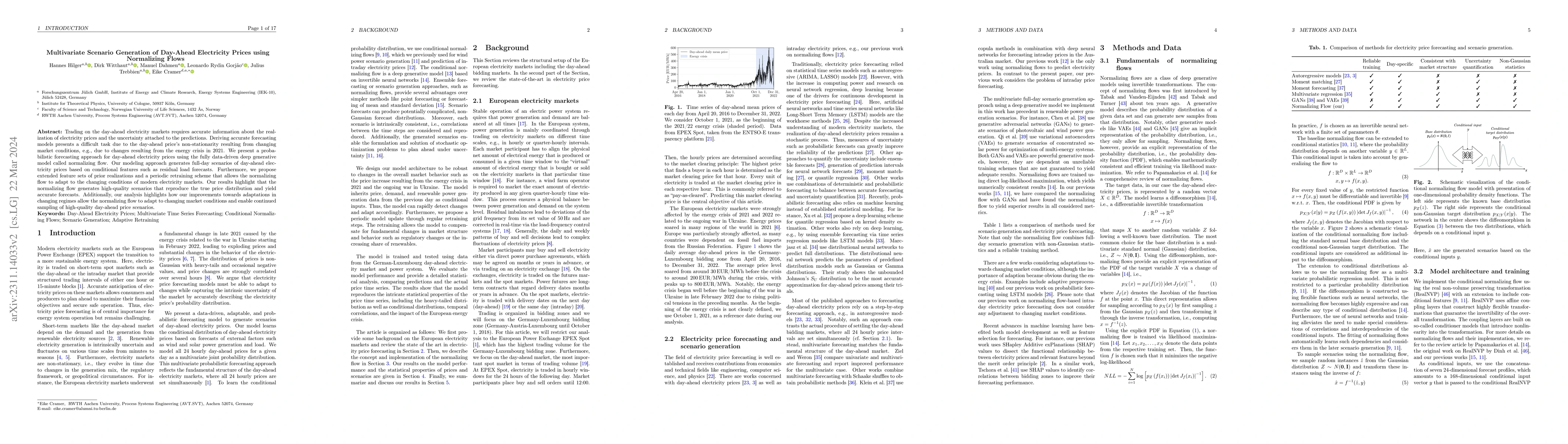 Thumbnail for Multivariate Scenario Generation of Day-Ahead Electricity Prices using
  Normalizing Flows