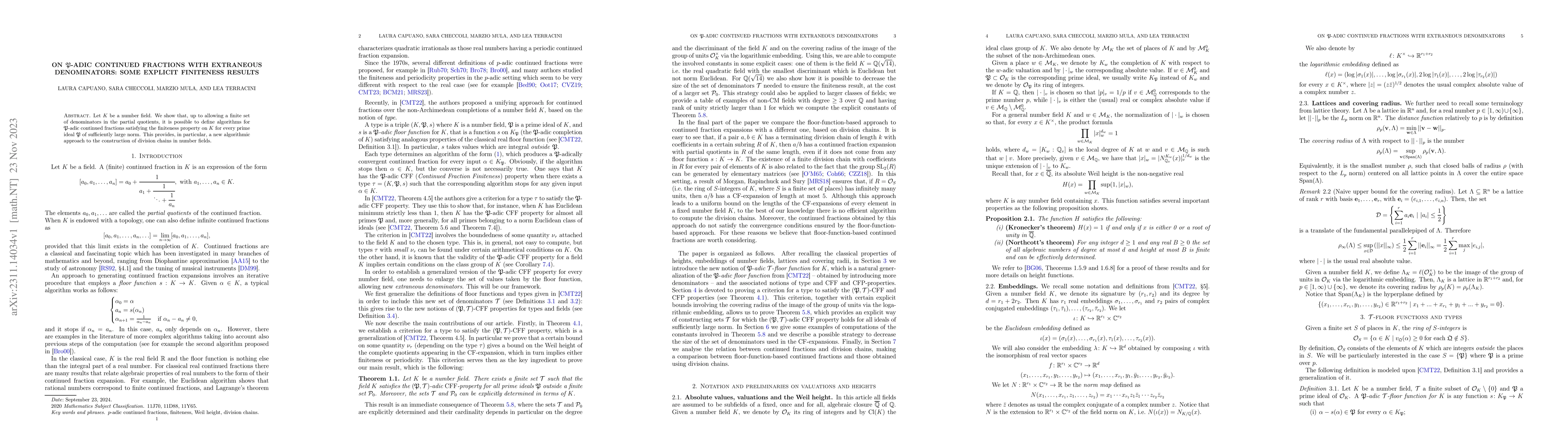 Thumbnail for On $\mathfrak{P}$-adic continued fractions with extraneous denominators:
  some explicit finiteness results
