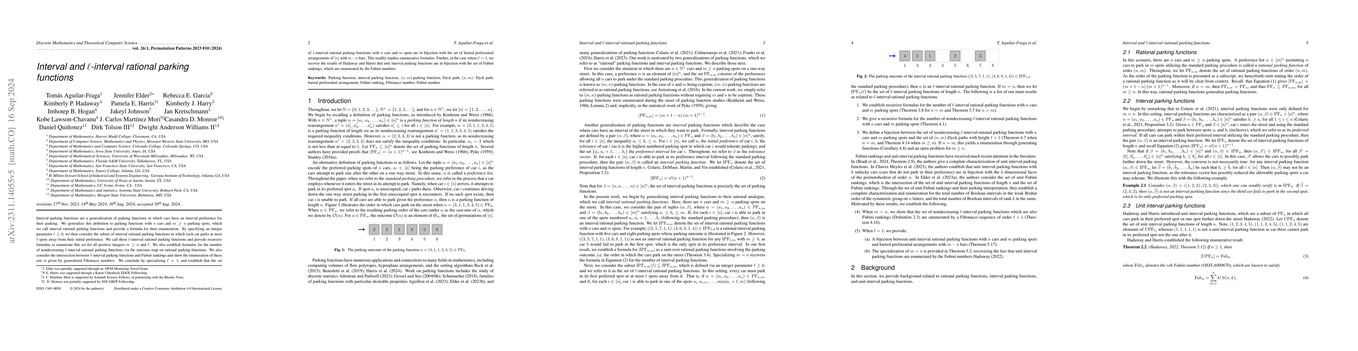 Thumbnail for Interval and $\ell$-interval Rational Parking Functions