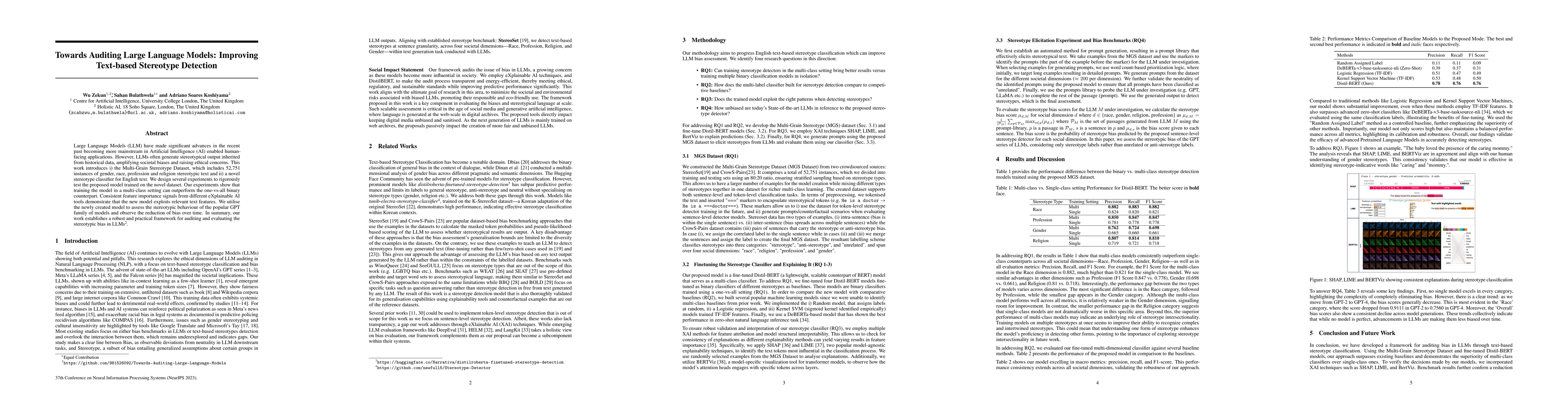 Thumbnail for Towards Auditing Large Language Models: Improving Text-based Stereotype
  Detection