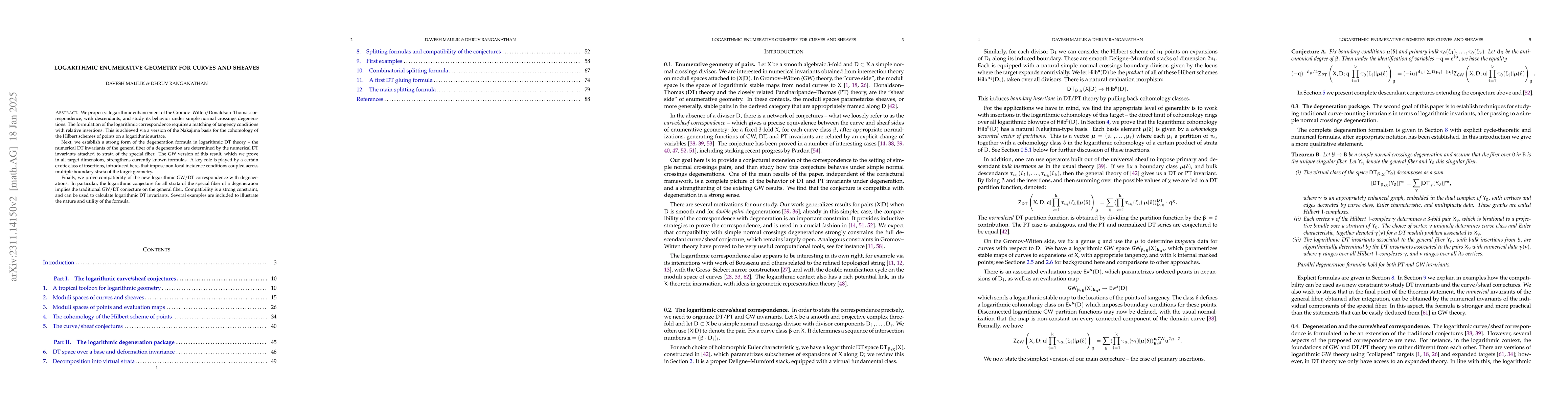 Thumbnail for Logarithmic enumerative geometry for curves and sheaves