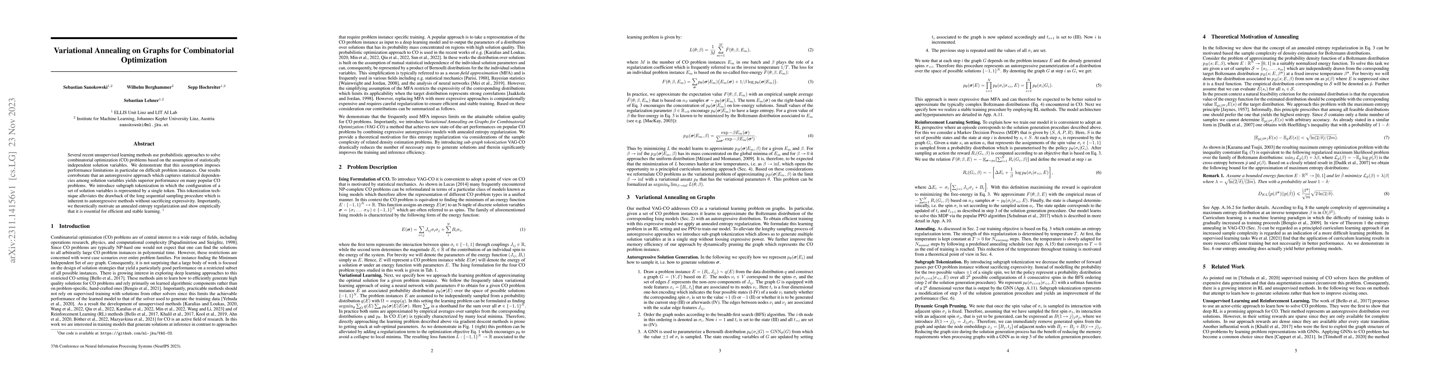 Thumbnail for Variational Annealing on Graphs for Combinatorial Optimization