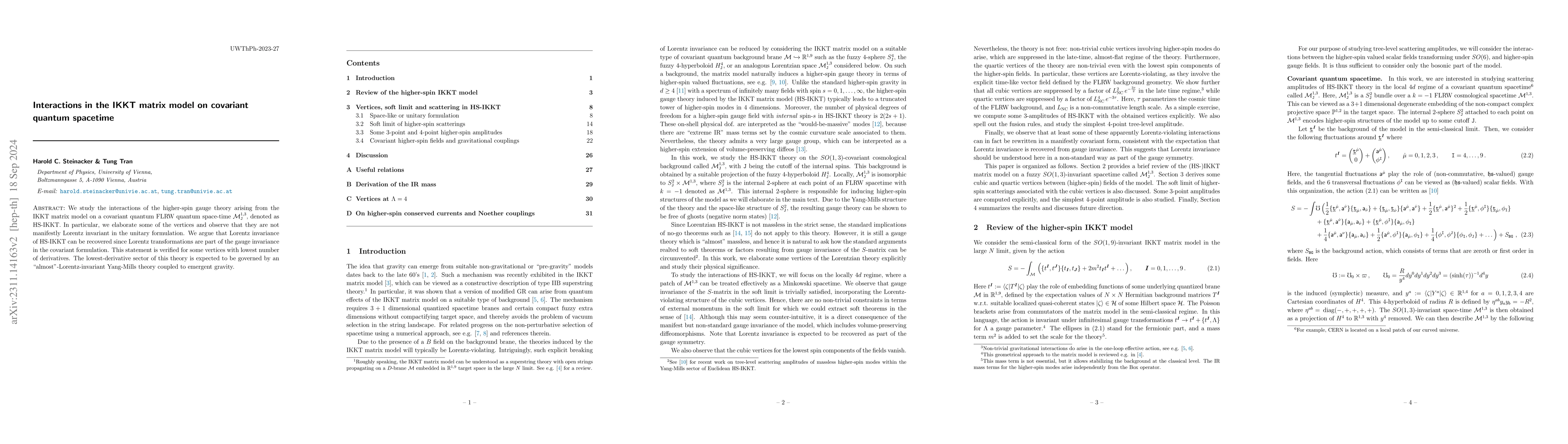 Thumbnail for Soft limit of higher-spin interactions in the IKKT model
