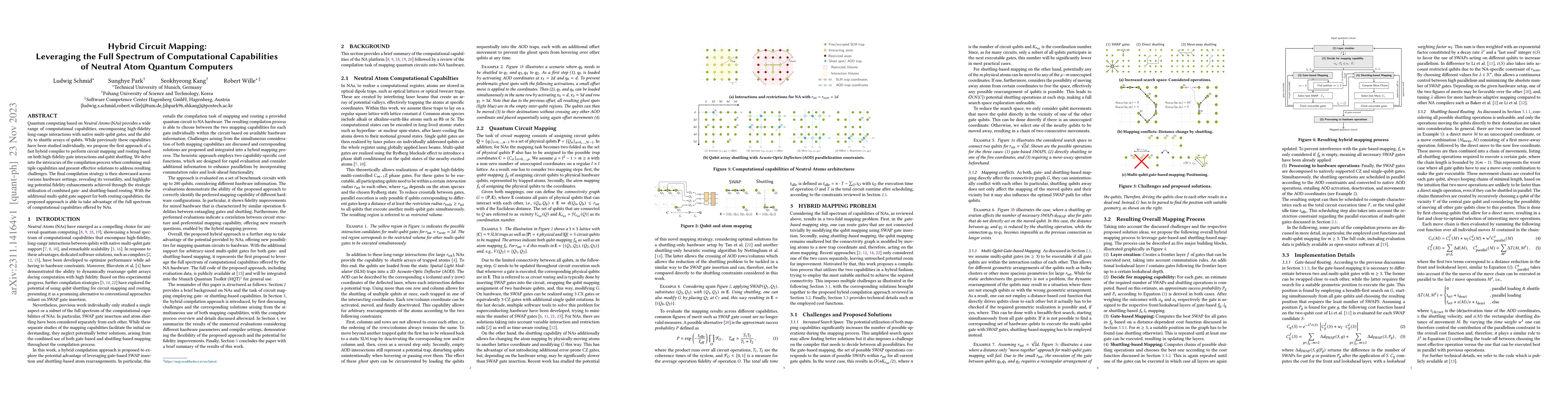 Thumbnail for Hybrid Circuit Mapping: Leveraging the Full Spectrum of Computational
  Capabilities of Neutral Atom Quantum Computers