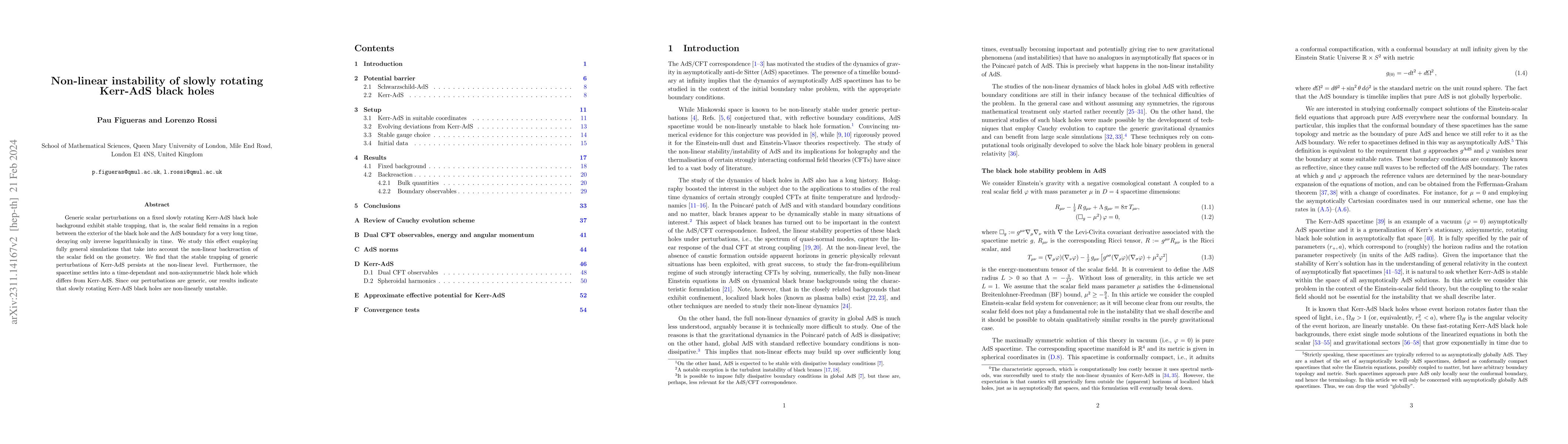 Thumbnail for Non-linear instability of slowly rotating Kerr-AdS black holes