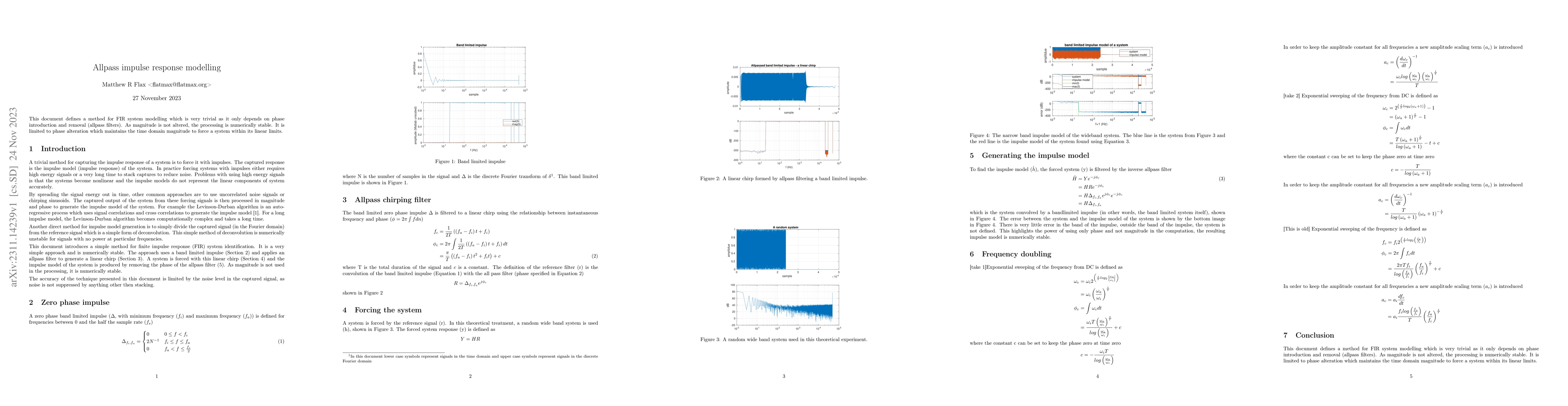 Thumbnail for Allpass impulse response modelling