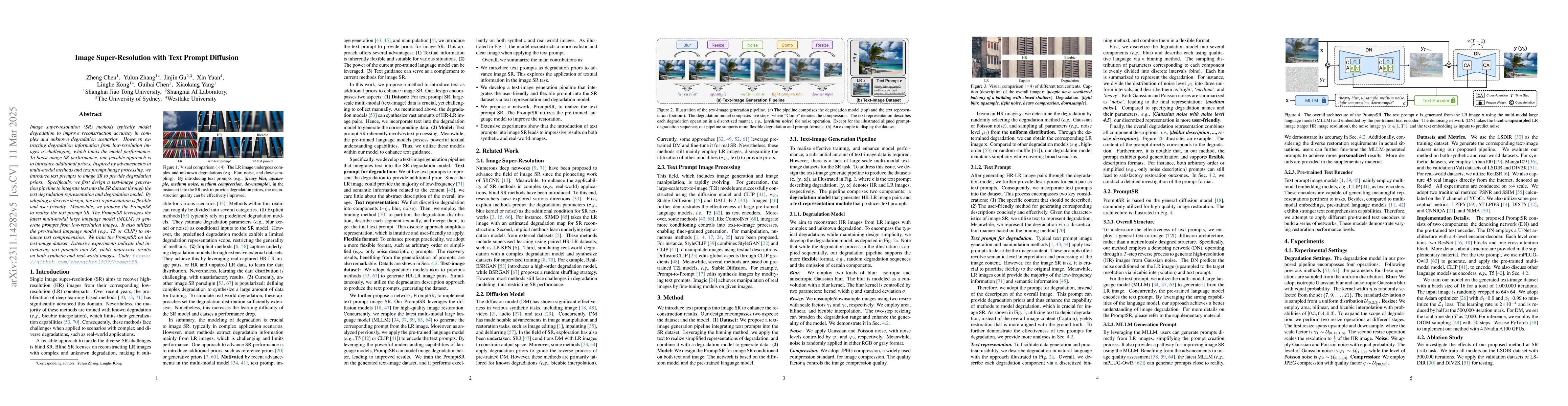 Thumbnail for Image Super-Resolution with Text Prompt Diffusion