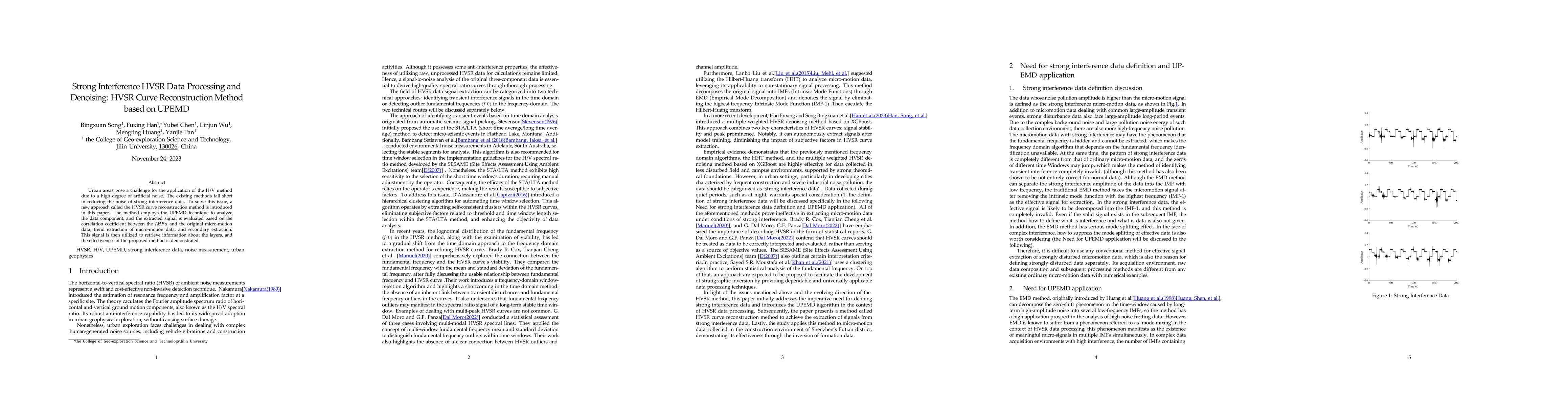 Thumbnail for Strong Interference HVSR Data Processing and Denoising: HVSR Curve
  Reconstruction Method based on UPEMD
