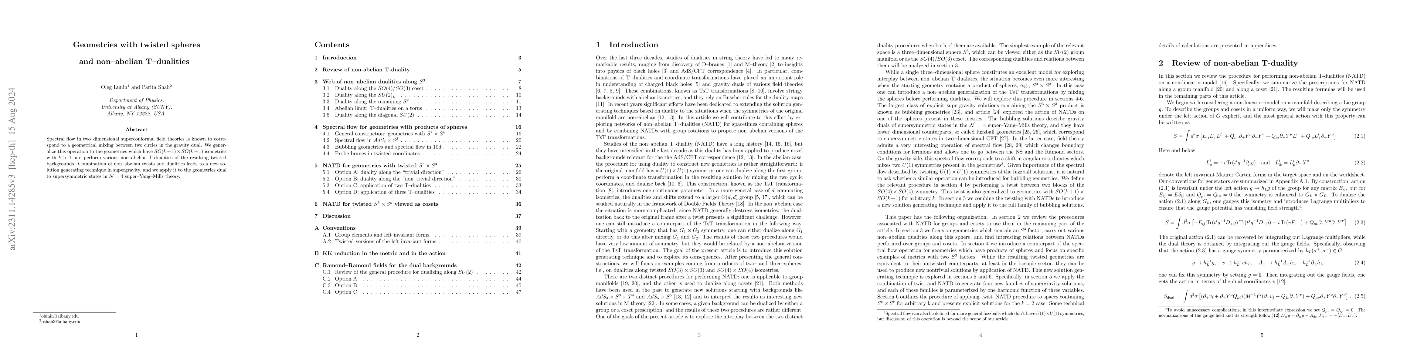 Thumbnail for Geometries with twisted spheres and non-abelian T-dualities