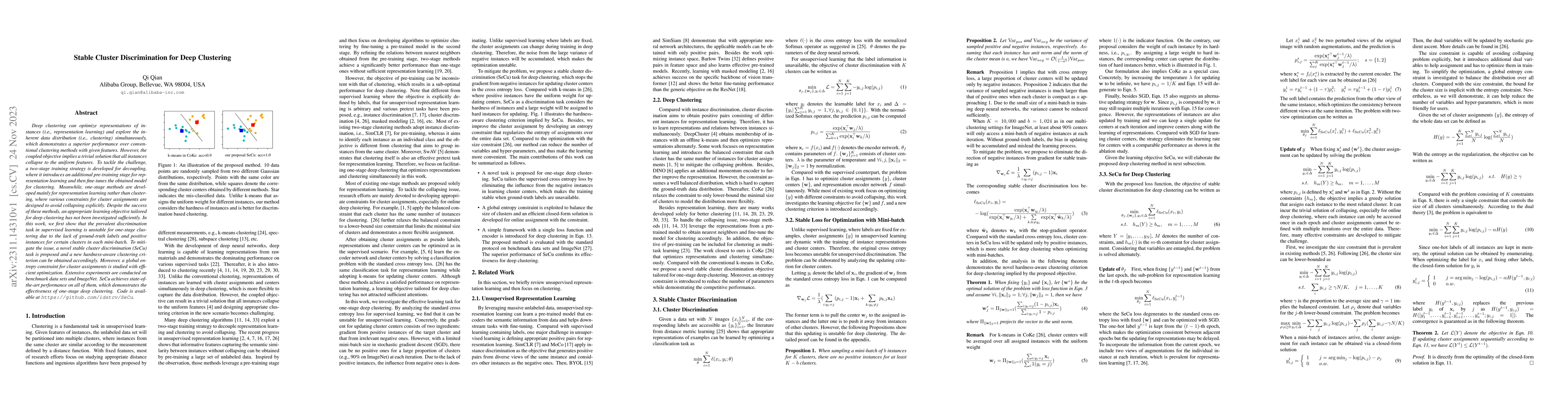 Thumbnail for Stable Cluster Discrimination for Deep Clustering
