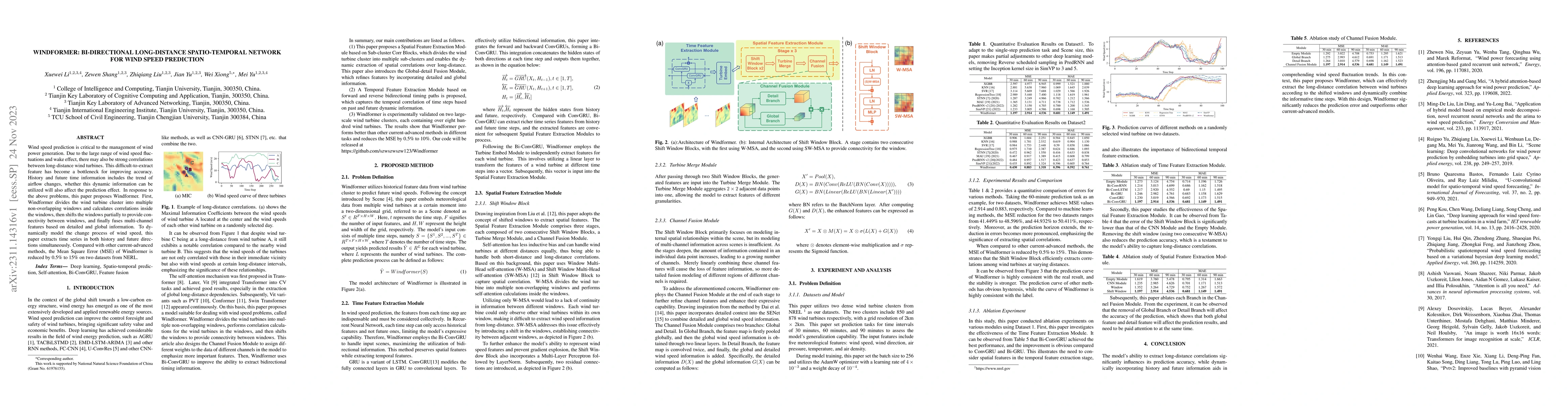 Thumbnail for Windformer:Bi-Directional Long-Distance Spatio-Temporal Network For Wind
  Speed Prediction