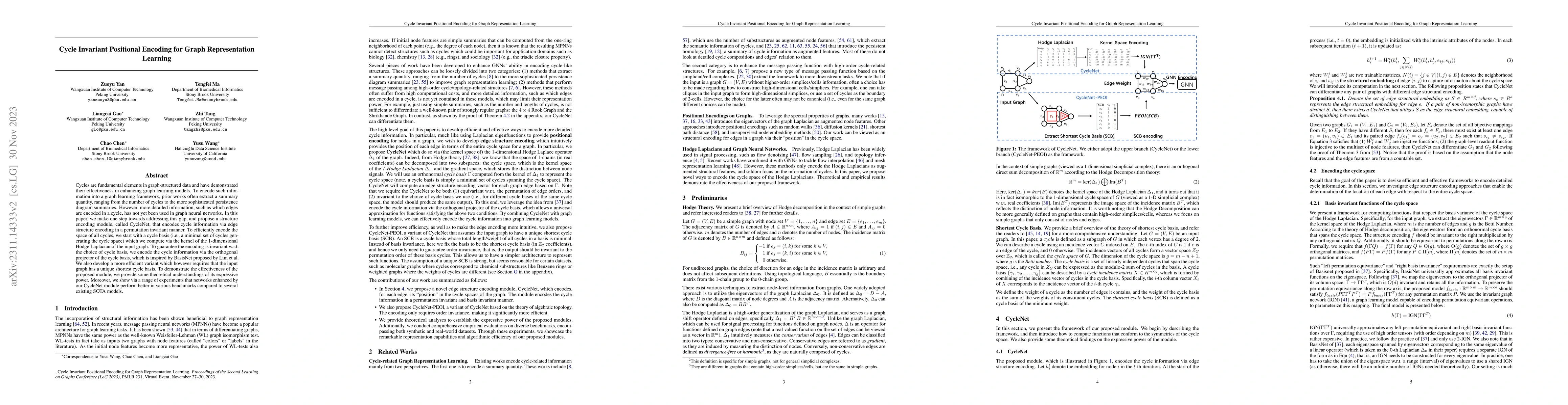 Thumbnail for Cycle Invariant Positional Encoding for Graph Representation Learning