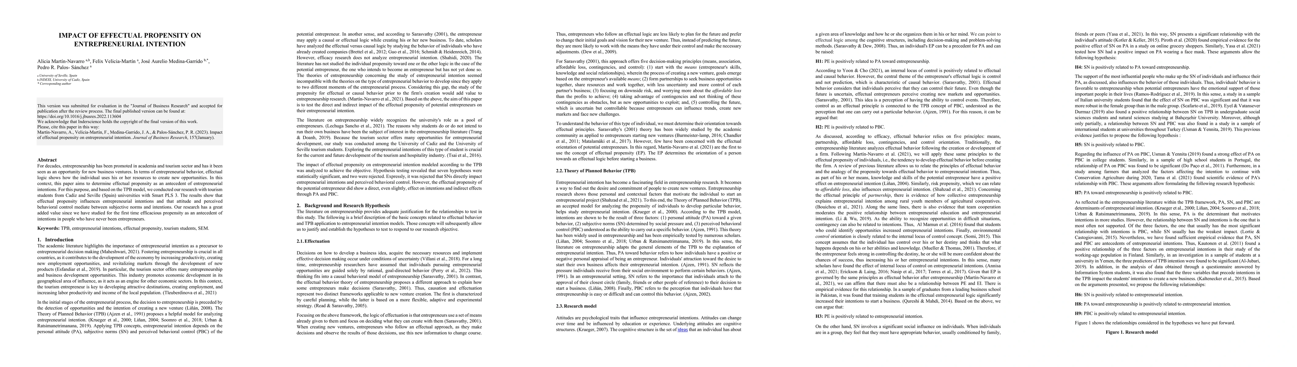 Thumbnail for Impact of effectual propensity on entrepreneurial intention
