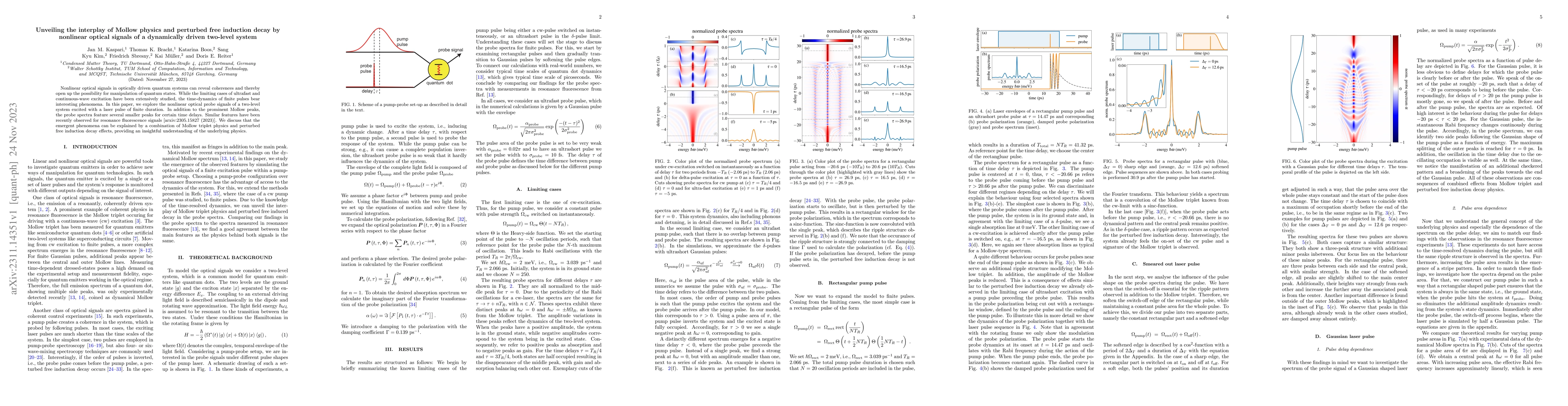 Thumbnail for Unveiling the interplay of Mollow physics and perturbed free induction
  decay by nonlinear optical signals of a dynamically driven two-level system