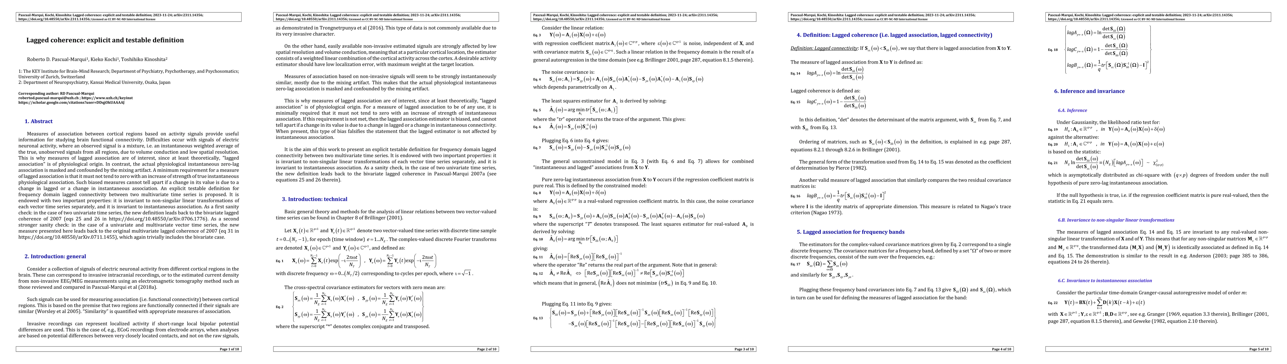 Thumbnail for Lagged coherence: explicit and testable definition
