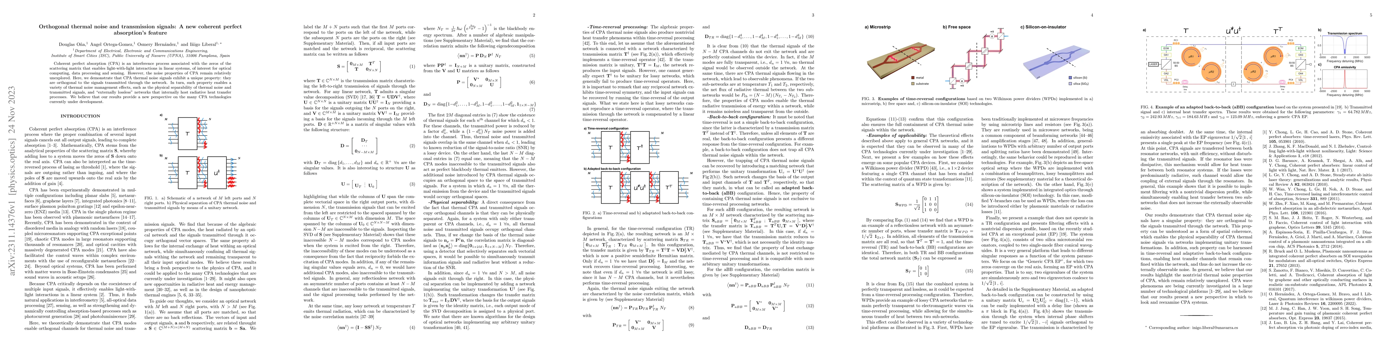 Thumbnail for Orthogonal thermal noise and transmission signals: A new coherent
  perfect absorption's feature