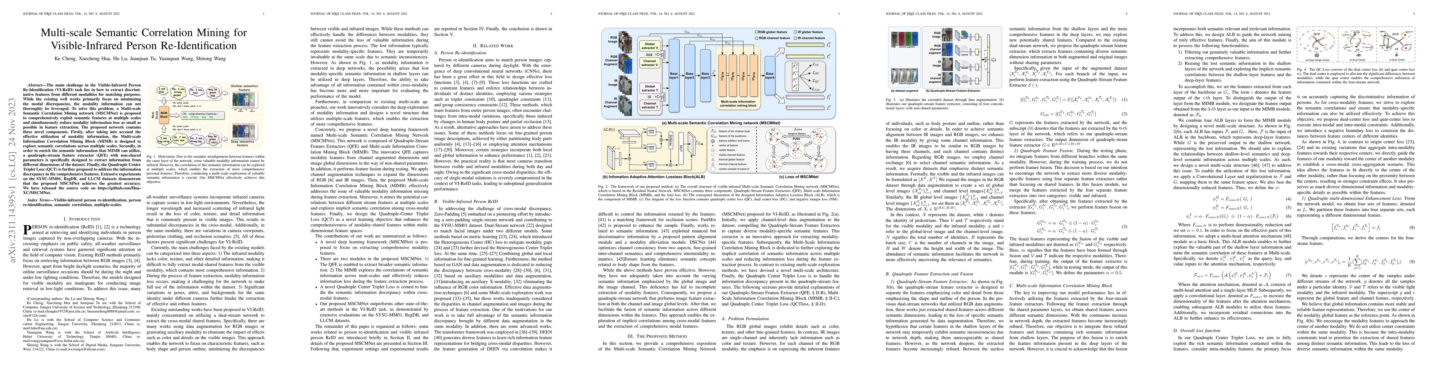 Thumbnail for Multi-scale Semantic Correlation Mining for Visible-Infrared Person
  Re-Identification