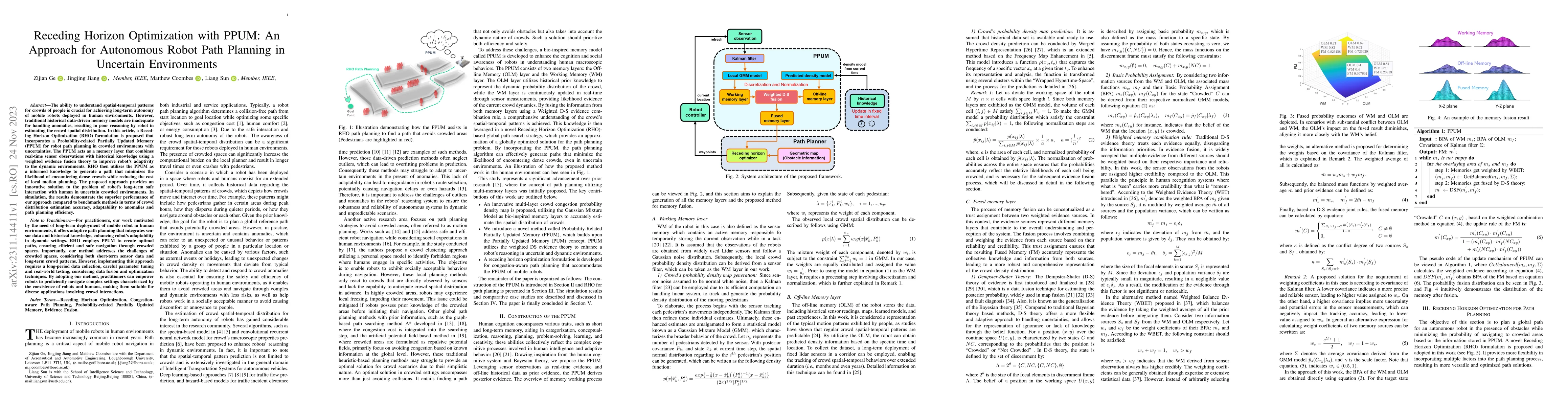 Thumbnail for Receding Horizon Optimization with PPUM: An Approach for Autonomous
  Robot Path Planning in Uncertain Environments