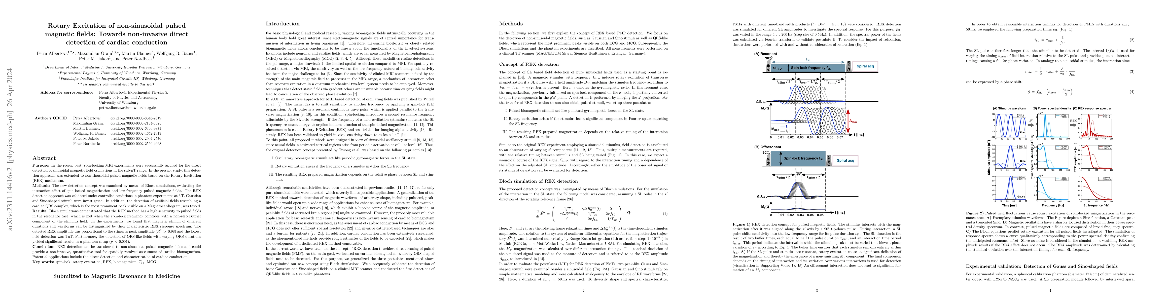 Thumbnail for Rotary Excitation of non-sinusoidal pulsed magnetic fields: Towards
  non-invasive direct detection of cardiac conduction