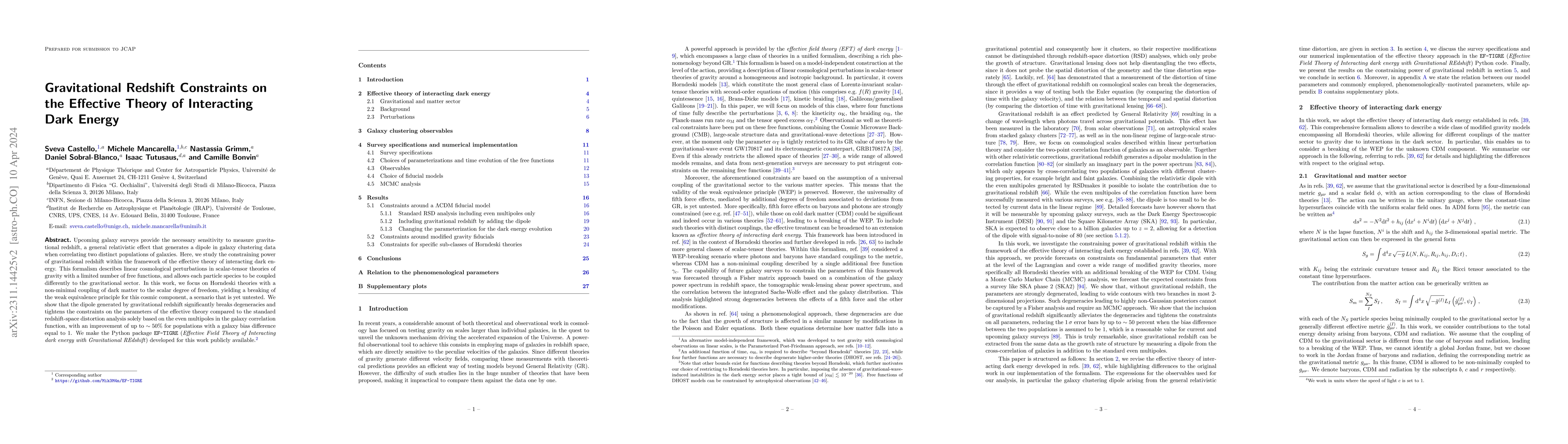 Thumbnail for Gravitational Redshift Constraints on the Effective Theory of
  Interacting Dark Energy