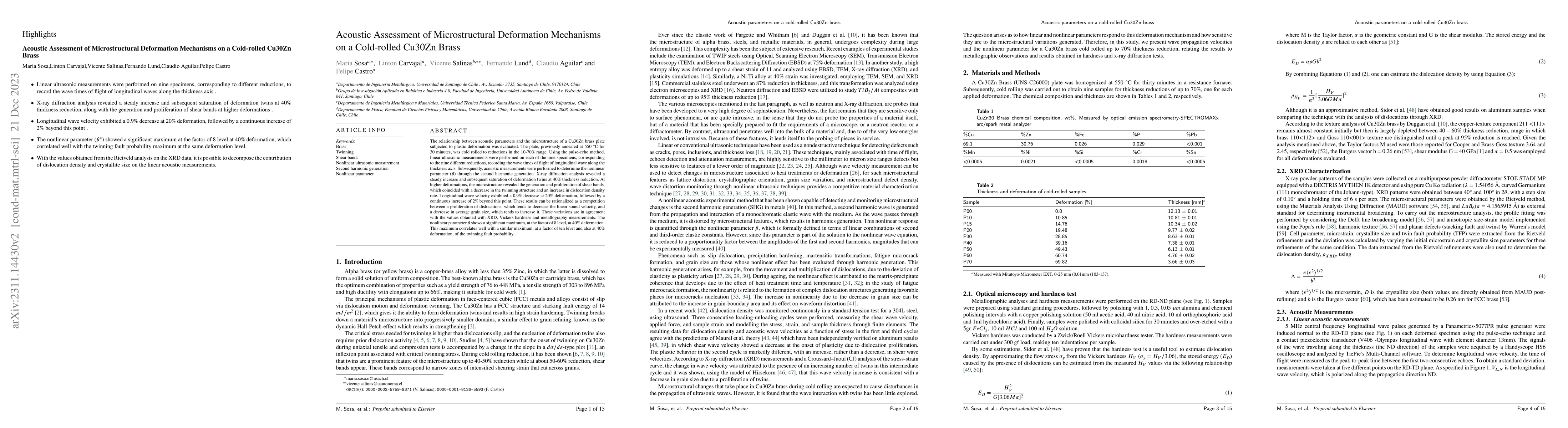 Thumbnail for Correlation between microstructural deformation mechanisms and acoustic
  parameters on a cold-rolled Cu30Zn brass