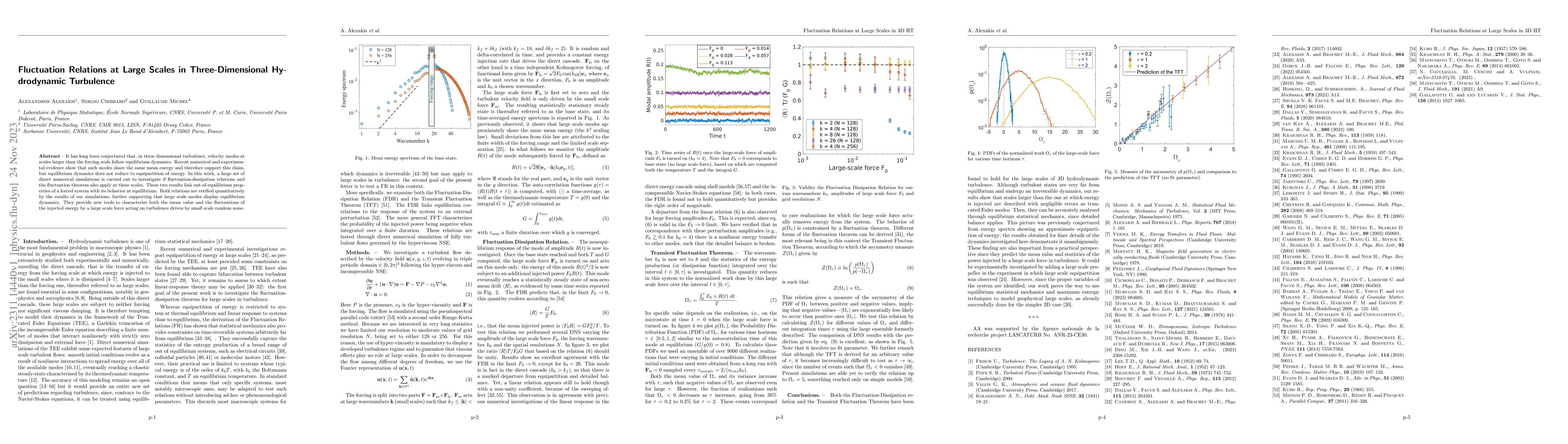 Thumbnail for Fluctuation Relations at Large Scales in Three-Dimensional Hydrodynamic
  Turbulence