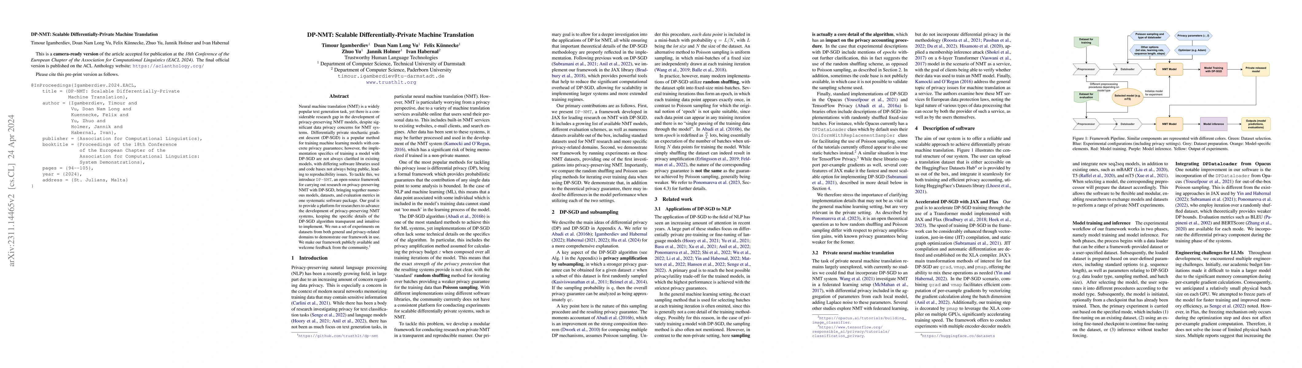 Thumbnail for DP-NMT: Scalable Differentially-Private Machine Translation