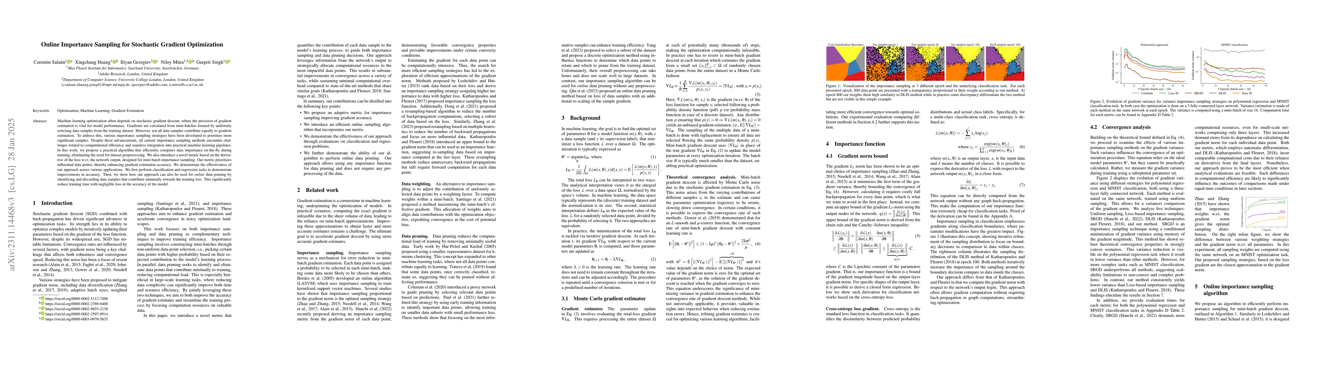 Thumbnail for Efficient Gradient Estimation via Adaptive Sampling and Importance
  Sampling