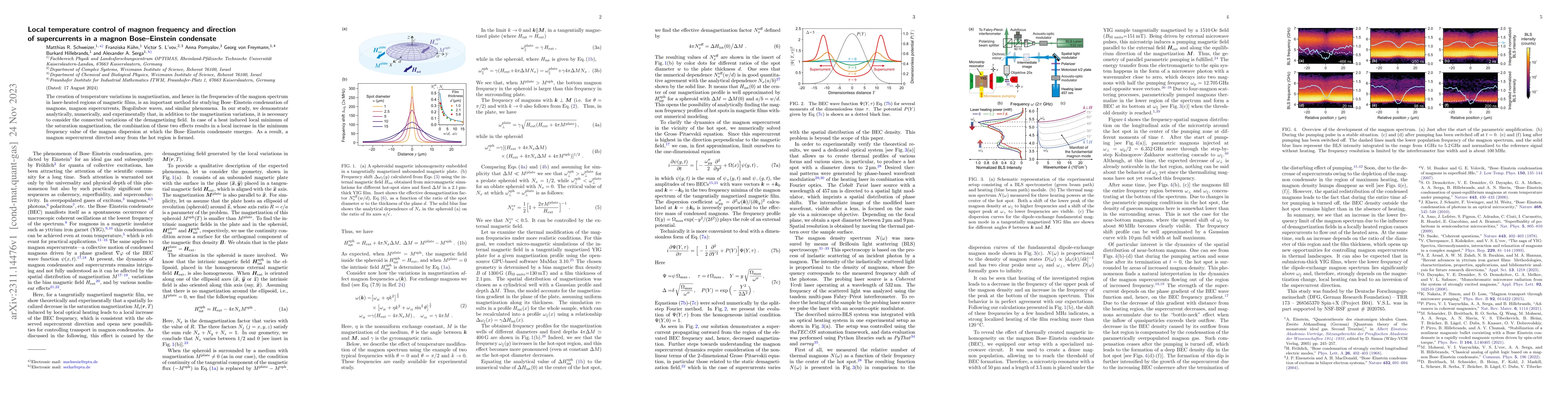 Thumbnail for Local temperature control of magnon frequency and direction of
  supercurrents in a magnon Bose-Einstein condensate