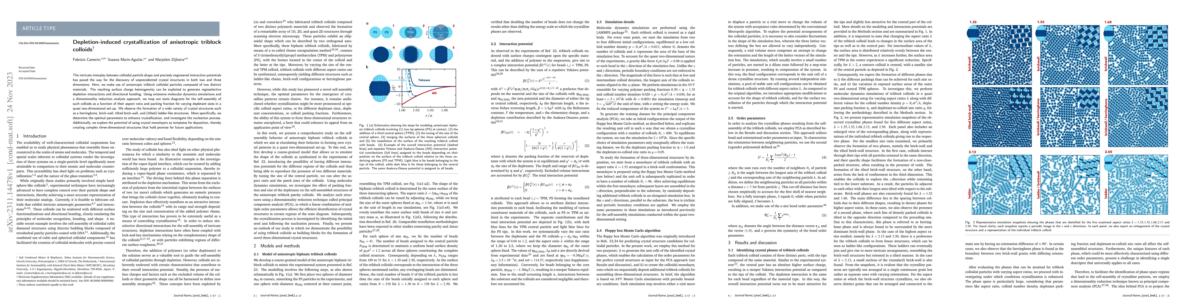 Thumbnail for Depletion-induced crystallization of anisotropic triblock colloids