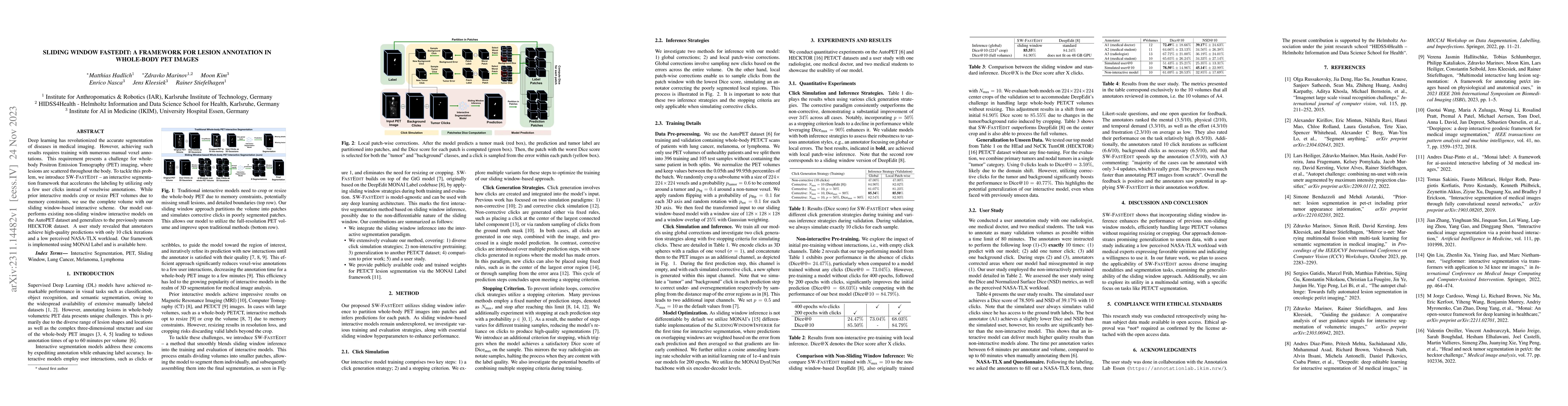 Thumbnail for Sliding Window FastEdit: A Framework for Lesion Annotation in Whole-body
  PET Images