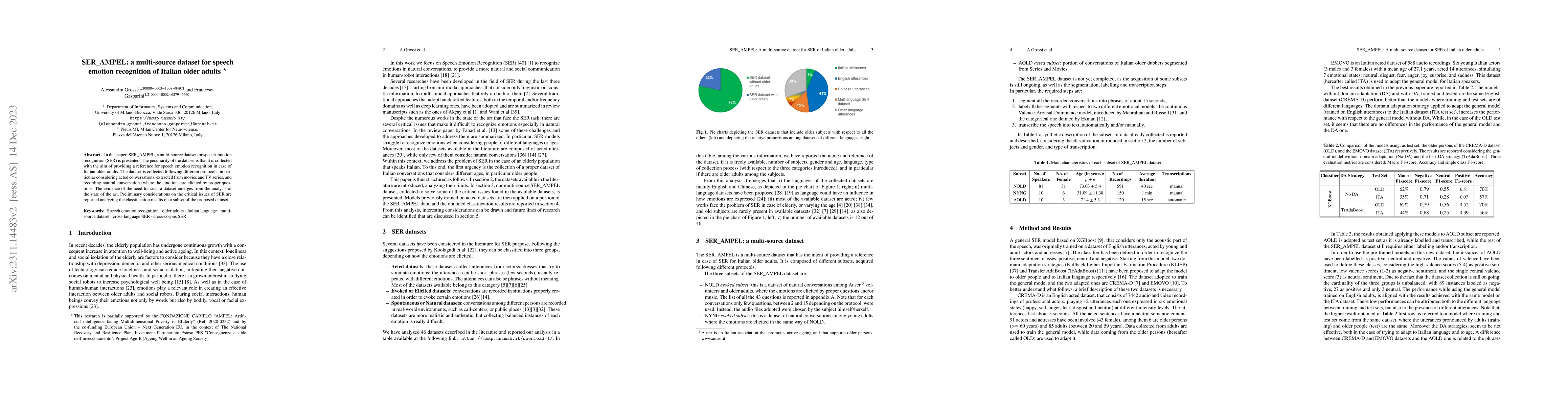 Thumbnail for SER_AMPEL: a multi-source dataset for speech emotion recognition of
  Italian older adults