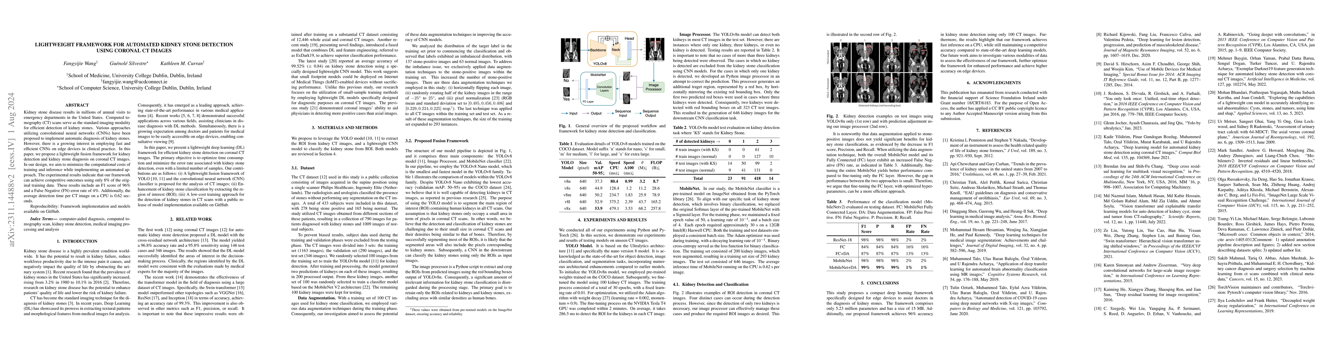 Thumbnail for Lightweight Framework for Automated Kidney Stone Detection using coronal
  CT images