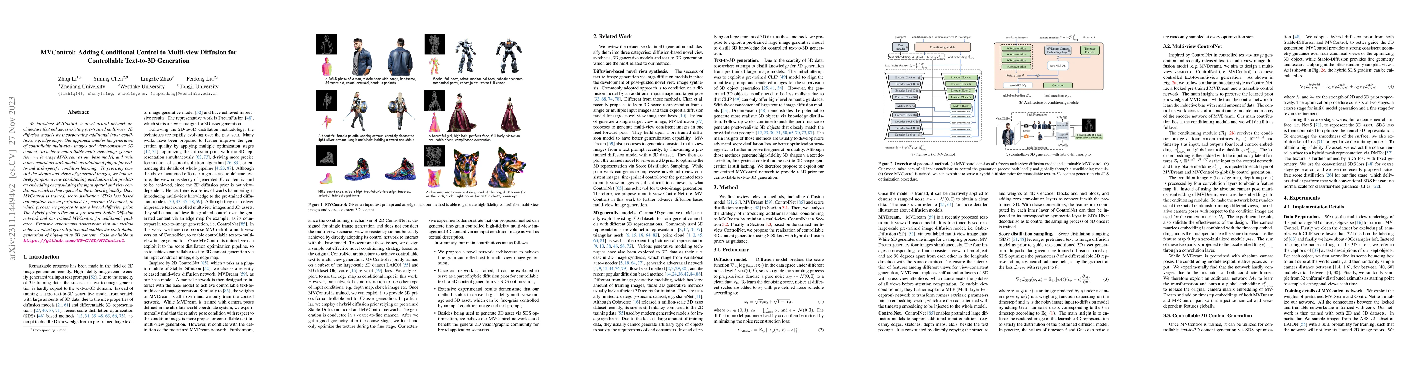 Thumbnail for MVControl: Adding Conditional Control to Multi-view Diffusion for
  Controllable Text-to-3D Generation
